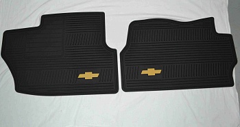 Ковры салона передние резиновые черные с логотипом Chevrolet Tahoe Suburban Avalanche с 2008-2014 GM арт. 12499639