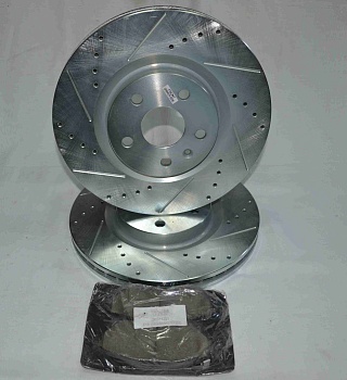 Тормоза передние комплект (диски + колодки) D=345мм BRAKE MOTIVE арт. BM1730919666